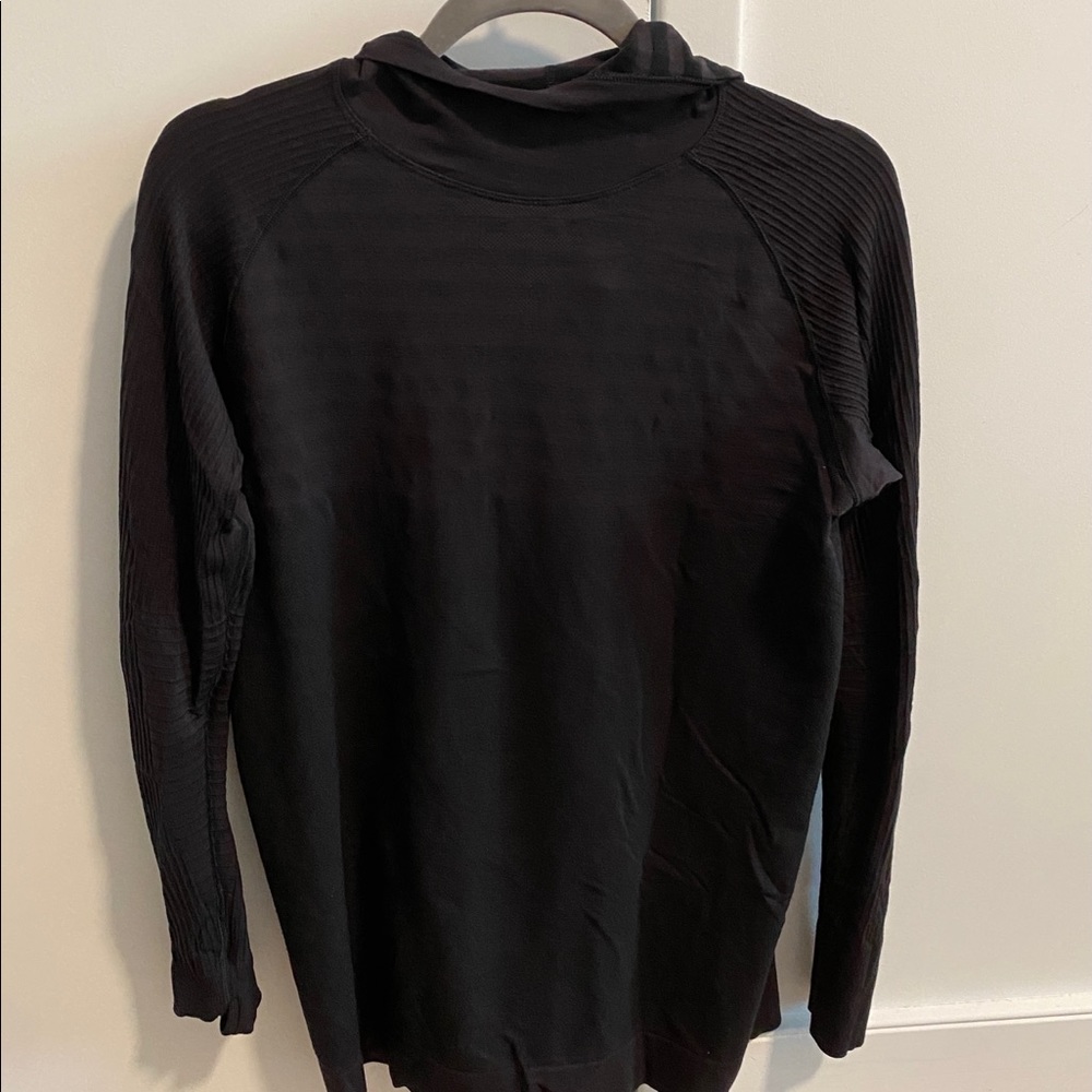 Lululemon simple black hoodie long Sleeve